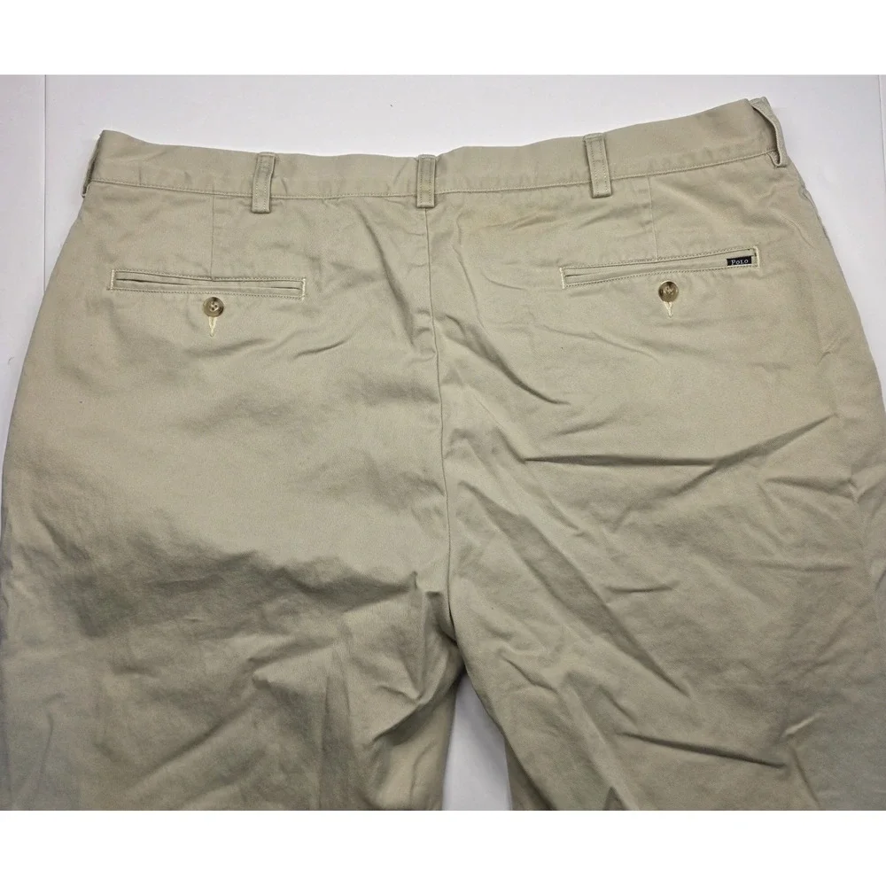 Polo Ralph Lauren Mens Size 38x29 Classic Fit Beige Pleated Chino Pants‎